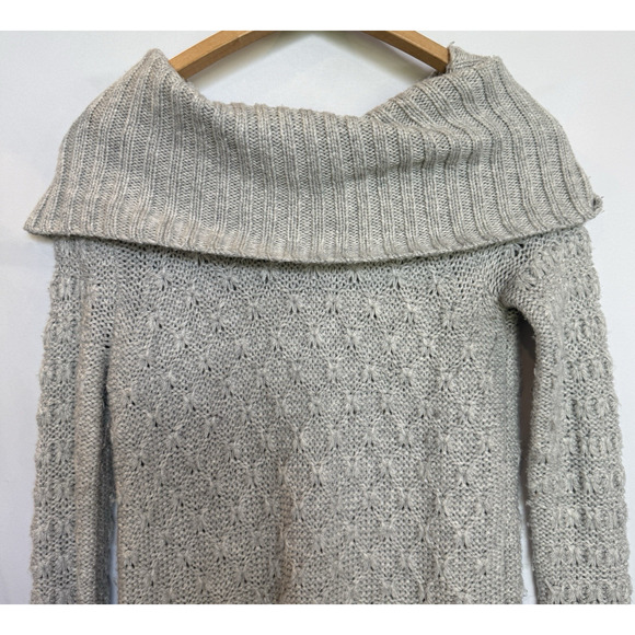 Anthropologie Sparrow Womens Cowl Neck Cable Knit Wool Sweater Dress Size XS - Picture 2 of 15